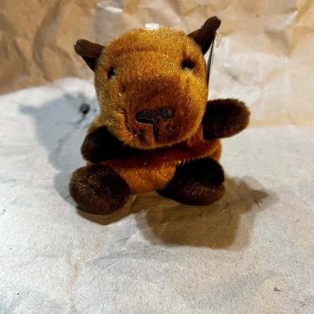 Aurora 5in Palm Pals Capybara Brown Soft Weighted Plush Toy 2024